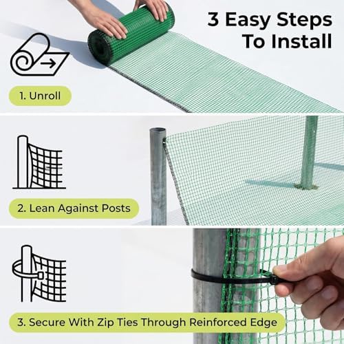 6.6x100ft plastic mesh fencing, 0.4in mesh deer fence, package contents