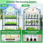 ohuhu mini greenhouse for indoor outdoor with wheel, close-up detail
