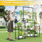 simple trending plant stand indoor outdoor, metal 3, side view