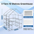 sungift walk-in greenhouse kit, upgraded pvc clear, 57x61x80, side view