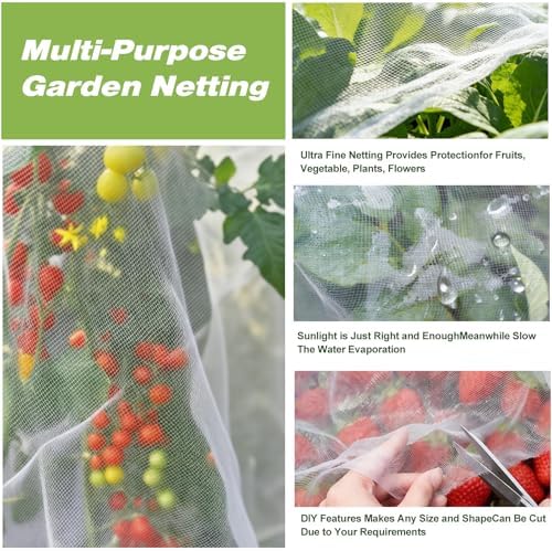 ultra fine garden netting,10'x49' plant netting pest barrier, close-up detail
