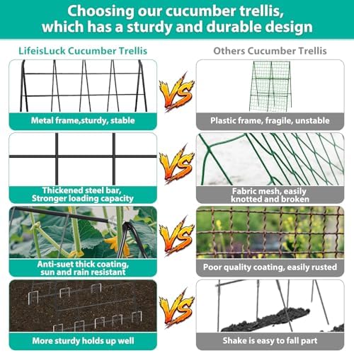 2packs 17 x 42 inch garden trellis for shown in use