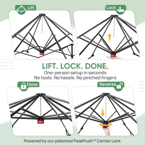 eagle peak 10x10 portable walk-in greenhouse, pop-up indoor, side view