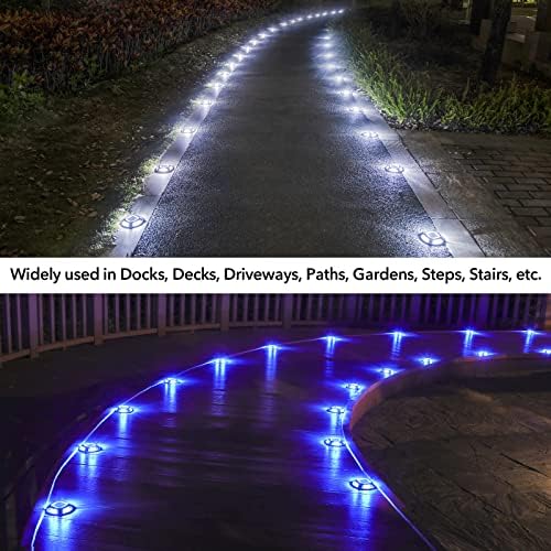 agptek solar driveway lights outdoor 12 pack, 2 on a desk or shelf