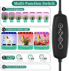 meonum mini greenhouse with grow light, 51.18 "l on a desk or shelf