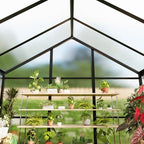 10 ft greenhouse, outdoor greenhouses, polycarbonate panels with, front angle view