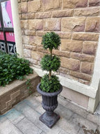 all season green 3ft artificial outdoor boxwood topiary showing dimensions