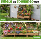 elevated raised garden bed with trellis & 2 on a desk or shelf