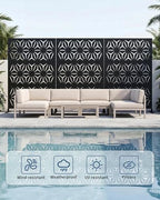 outdoor privacy screen, 48" w x 75" h showing dimensions