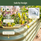 vego garden raised garden bed kit, 17" tall, package contents