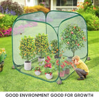 pop up mesh plant cover,35x35x38'' garden netting for, front angle view