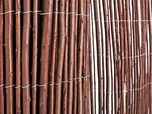 forever bamboo natural willow rolled panel fence natural shown in use