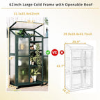 polibi wooden greenhouse, cold frame portable greenhouse with showing dimensions