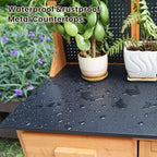 agitree outdoor garden potting bench, horticultural wooden workstation, front angle view