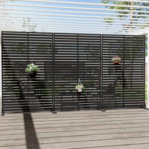 72" privacy screen outdoor privacy fence panel for shown in use