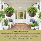 lalagreen hanging planters (11in, 2 pack) self-watering hanging, side view