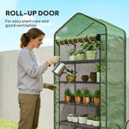 outsunny 5 tier mini greenhouse small portable 76", package contents