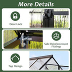 jocisland 8x24 ft walk-in polycarbonate greenhouse with 2, front angle view