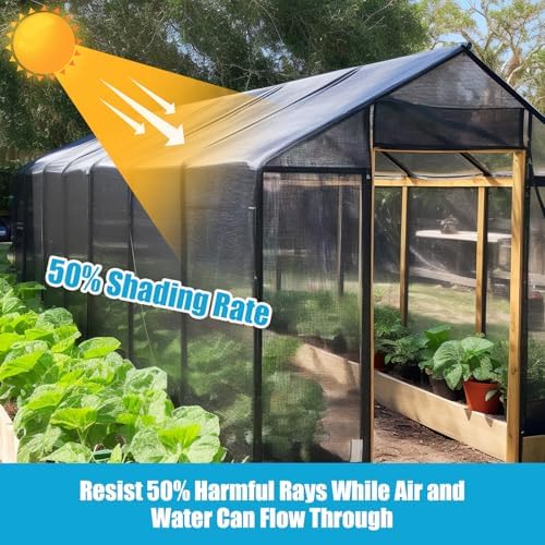 amagenix 50% shade cloth roll, 5'10" x 100 shown in use