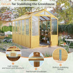 jocisland 6 x 8-ft wooden greenhouse on a desk or shelf