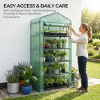 worth garden 5 tier mini sun shade greenhouse, close-up detail