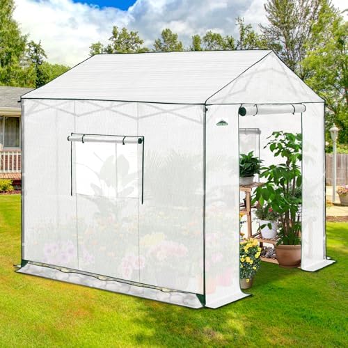 eagle peak 8x8 pop up walk in greenhouse showing dimensions