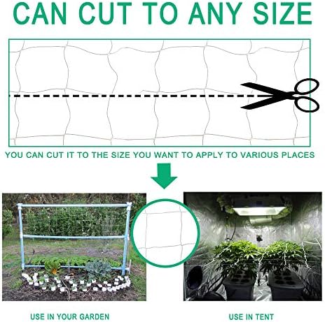 heavy duty trellis netting roll - 47''x328' plastic, side view