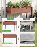 48x24x30 inch raised garden bed with legs, elevated, side view