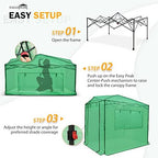 eagle peak 8'x6' portable greenhouse with two shelves, side view