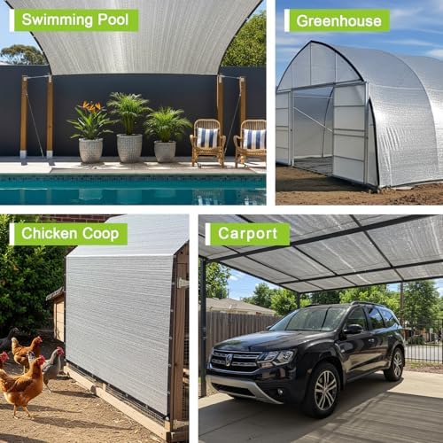 sunny guard 99% aluminum sun shade cloth, 8x8ft on a desk or shelf