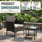 fdw 3-piece patio furniture set | black & on a desk or shelf