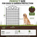 no dig garden fence with gate, outdoor dog shown in use