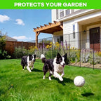 garden fence, 48in(h) x 17.7ft(l) 8 pack garden showing dimensions