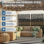 garvee metal privacy screen outdoor, 72"h×47"w balcony patio, side view