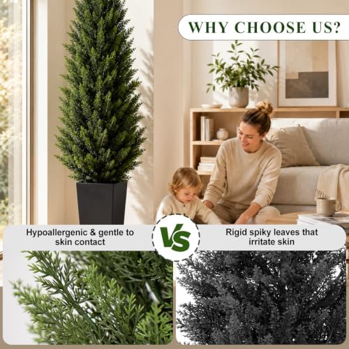 4ft artificial topiary trees with black planter, tall, package contents