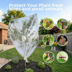 fruit tree netting cover with zipper & drawstring shown in use