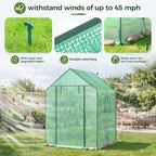 greenhouse for outdoors with screen windows, ohuhu upgraded, side view