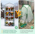 eagle peak mini greenhouse for indoor outdoor, 27x19x64, side view