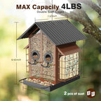 flowafoli bird feeders for outdoors, metal bird feeder on a desk or shelf
