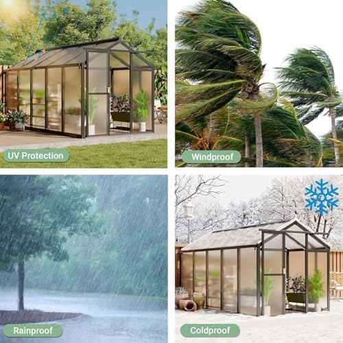 greenhouse, 6x10 ft greenhouse for outdoors, walk-in green, package contents