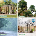 greenhouse, 6x10 ft greenhouse for outdoors, walk-in green, package contents