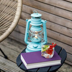 Feuerhand Outdoor Kerosene Fuel Lantern, German Made Weather Resistant Baby Special 276 Galvanized Hurricane Lamp for Camping or Patio, 10 Inches, Pastel Green