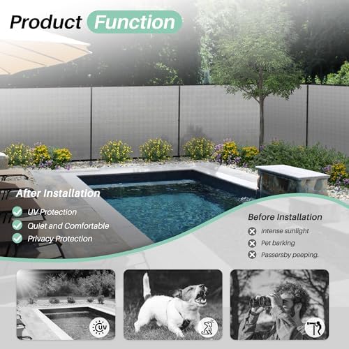 sunnyroyal 5' x 24' privacy fence screen panel, package contents