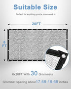 vensovo 40% reflective aluminet shade cloth with grommets shown in use