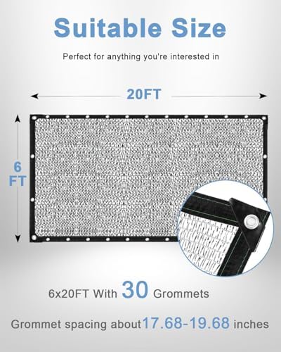 vensovo 40% reflective aluminet shade cloth with grommets shown in use