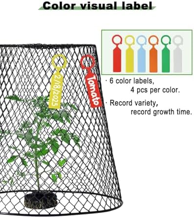 chicken wire cloche plant covers, 9 inch metal, close-up detail