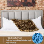 luxury shaggy faux fur body pillow,fluffy bed pillow, side view