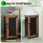 small outdoor storage cabinet weatherproof, wood garden potting shown in use