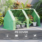 outsunny 5.9' x 3' x 3' mini greenhouse, close-up detail