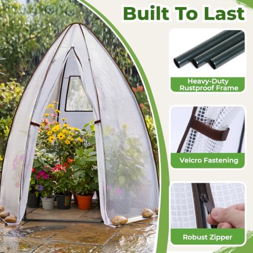 portable greenhouse for outsides, ohuhu heavy duty green on a desk or shelf